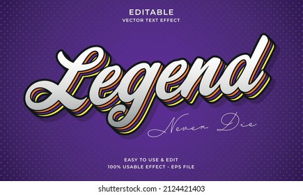 legend  editable text effect template with abstract style use for business brand and store campaign 