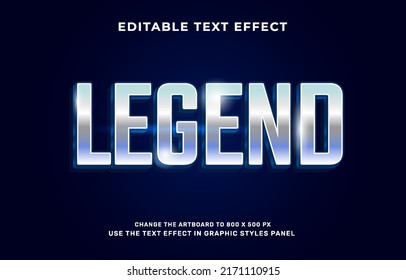 Legend editable text effect template - Shutterstock ID 2171110915