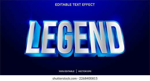 Legend editable text effect template