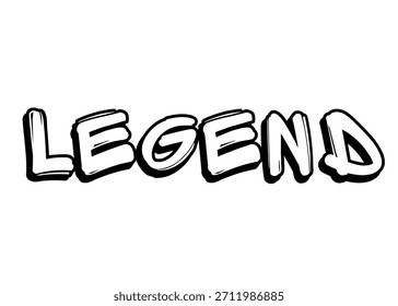 Legend graffiti word Vector fuente
Palabra de fuente del Vector en un fondo blanco