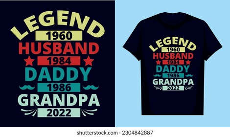 Legend Husband Daddy Papa Customized T-Shirt, Personalized Gifts for Grandpa, Father's Day Gifts For Grandpa, Personalized Gifts For Grandpa