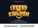 legend of kingdom game 3d text effect modern and playful