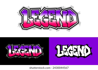 Legend lettering word graffiti style vector design for banner, tshirt, sticker and more