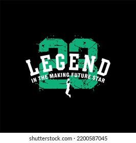 Legend In The Making basketball championship. tees design vector illustration.