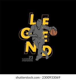 Legend In The Making basketball championship, tees design vector illustration.