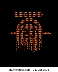 Legend In The Making Basketball Championship, T-Shirts Design Vektorillustration.