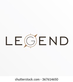 Legend Modern Vector Logo. Compass