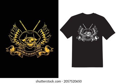 legend is never death vector t shirt design 