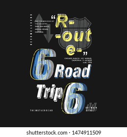 the legend of route road trip graphic design t shirt