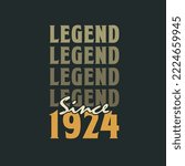 Legend Since 1924,  Vintage 1924 birthday celebration design