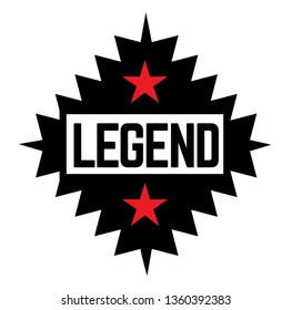 LEGEND stamp on white