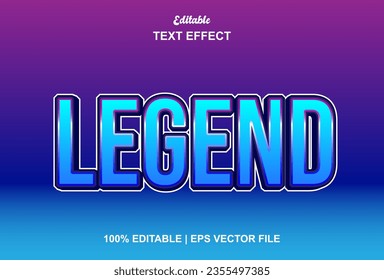 legend text effect with blue color graphic style and editable.