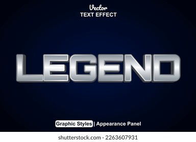 efecto de texto de leyenda con estilo gráfico y modificable.