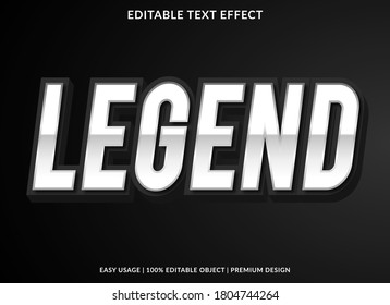 legend text effect template with sans style and bold concept use for business logo or product brand