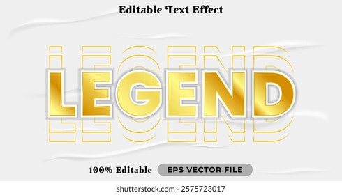 Legend text effect, trendy graphic style editable text