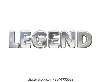 Legend text effect vector transparent element