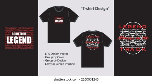 Legend typography style with abstract streetwear vibes theme design vector for t-shirt, hoodie, jacket, merchandise, and other screen printing