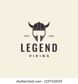 legend viking helmet horn vintage logo
