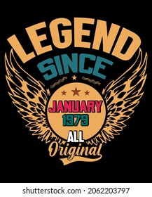 Legend Vintage Retro T-Shirt design
