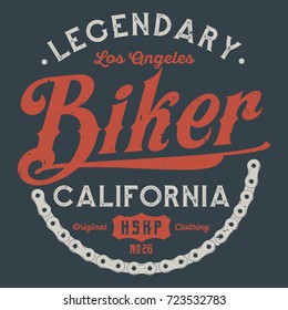 Legendary Biker California - Tee Design For Print