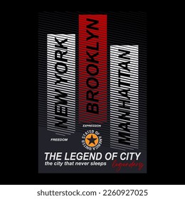 legendary city  text vector design