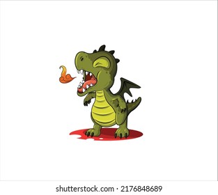 legendary dragon icons funny cartoon characters vec