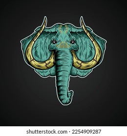 Legendary Elephant Mammoth Vector Illustration Artwork