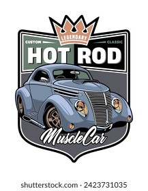 Legendary Hotrod Vintage Cartoon Illustration