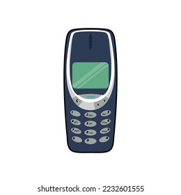 Legendary indestructible mobile phone with buttons isolated on a white background. vector illustration.