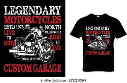 Legendary motorcycles t shirt design