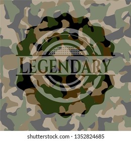 Legendary on camouflaged texture
