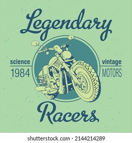 Legendary Racers Motorcycle T Shirt Design 