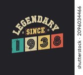 Legendary Since 1938, Vintage 1938 birthday celebration design