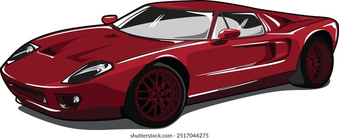 legendary sportcar in vector design