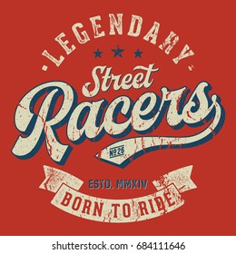 Legendary Street Racers - Tee Design For Print