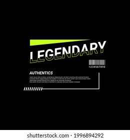 legendary, suitable for designing clothes, t-shirts, jackets, hoodies, and more