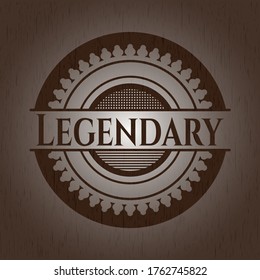 Legendary wood emblem. Retro. Vector Illustration. 