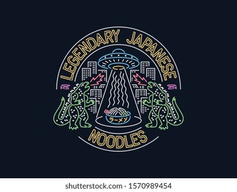 Legendary's Japanese Noodles vector illustration for any use