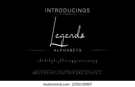 Legends Bold and script alphabets. Vector font duo.