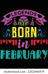 
Legends Are Born In February eps cut file for cutting machine