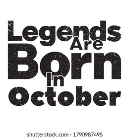 Legends are born in october