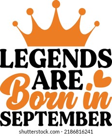 Legends Born September Stock Vector (Royalty Free) 2186816241 ...