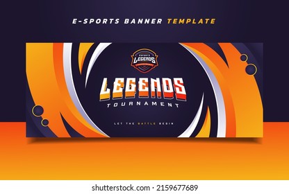 Legends Esports Gaming Banner Template With Logo For Social Media