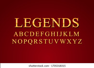 Legends - Luxury Elegant Gold Alphabet Font Templates good for design poster, flayer, promotion, invitation, etc