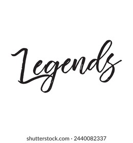 legends text on white background.