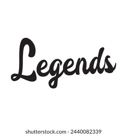 legends text on white background.