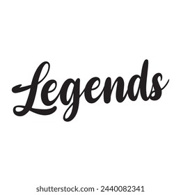 legends text on white background.