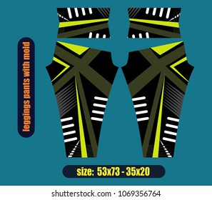 legging pants fashion illustration vector with mold