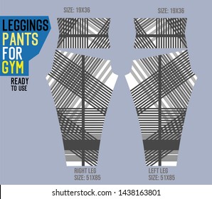 legging pants for gym, ready to use pattern, sport vector