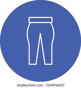 Leggings line circle icon vector image. Can also be used for web apps, mobile apps and print media.